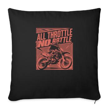 Pure motocross passion - Sofa pillowcase 17,3'' x 17,3'' (45 x 45 cm) - black - Front