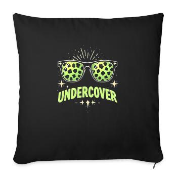 Funny Sunglasses and Undercover Speech Costume - Sofa pillowcase 17,3'' x 17,3'' (45 x 45 cm) - black - Front