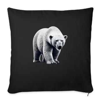 Eisbär - Sofakissenbezug 45 x 45 cm - Schwarz - Vorne