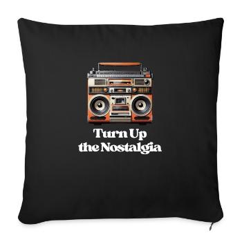 Turn Up the Nostalgia - Sofa pillowcase 17,3'' x 17,3'' (45 x 45 cm) - black - Front
