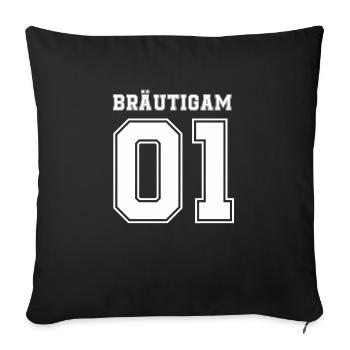 bräutigam 01 - Sofakissenbezug 45 x 45 cm - Schwarz - Vorne