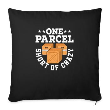 Un colis de moins qu’un facteur fou - Housse de coussin décorative 45 x 45 cm - noir - Devant