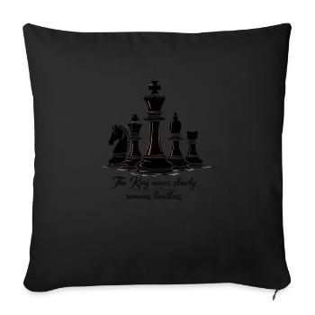 Jeu de mouvement Chess King - Housse de coussin décorative 45 x 45 cm - noir - Devant