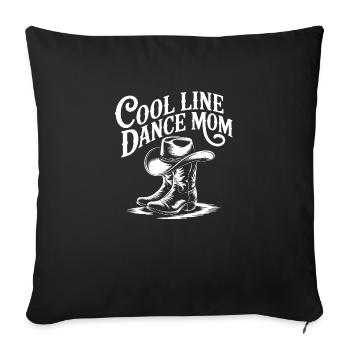 Line Dance Mom Line Dance Mom Cadeau - Housse de coussin décorative 45 x 45 cm - noir - Devant