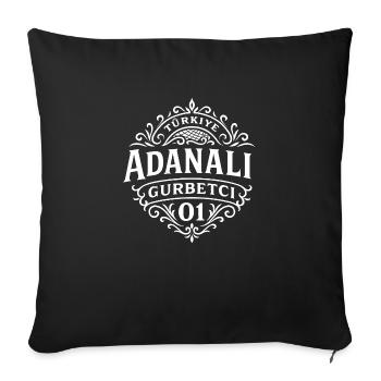 Adana - Sofa pillowcase 17,3'' x 17,3'' (45 x 45 cm) - black - Front