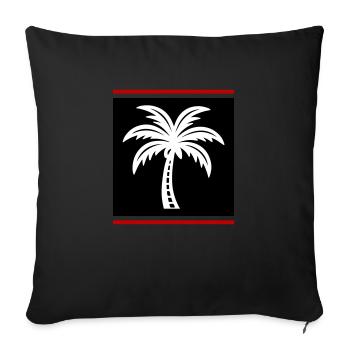 Palm Tree Icon - Sofa pillowcase 17,3'' x 17,3'' (45 x 45 cm) - black - Front