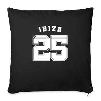 Ibiza 2025 Jersey - Sofa pillowcase 17,3'' x 17,3'' (45 x 45 cm) - black - Front