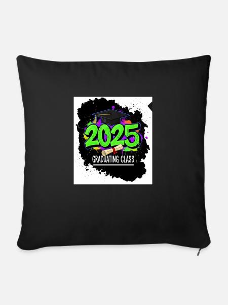 Stylisches Abschluss 2025 Design – Perfekt - Sofakissenbezug 45 x 45 cm - Schwarz