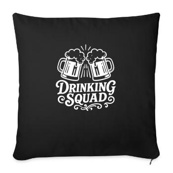 Drinking Squad Bier - Sofakissenbezug 45 x 45 cm - Schwarz - Vorne