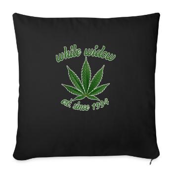 white widow -est. since 1994 - Sofa pillowcase 17,3'' x 17,3'' (45 x 45 cm) - black - Front
