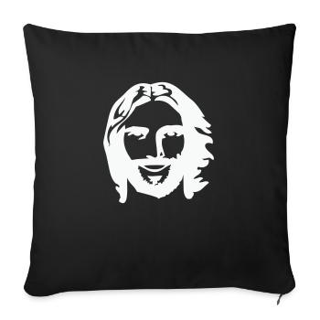 Jésus - Housse de coussin décorative 45 x 45 cm - noir - Devant