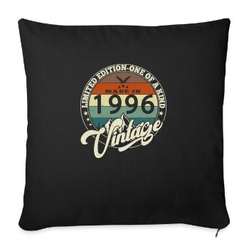 Vintage 1996 Best of 1996 - 29 Year Old Birthday - Sofa pillowcase 17,3'' x 17,3'' (45 x 45 cm) - black - Front