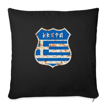 Crète - Housse de coussin décorative 45 x 45 cm - noir - Devant