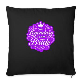 Team Bride Hen Party - Sofa pillowcase 17,3'' x 17,3'' (45 x 45 cm) - black - Front