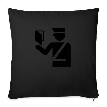 Immigration officer - Sofa pillowcase 17,3'' x 17,3'' (45 x 45 cm) - black - Front