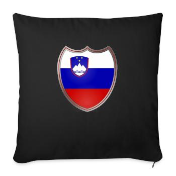 Slovénie (Slovénie _Wappen) - Housse de coussin décorative 45 x 45 cm - noir - Devant