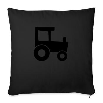 Tractor Tractor Agriculture - Sofa pillowcase 17,3'' x 17,3'' (45 x 45 cm) - black - Front