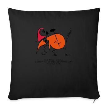 Pour être heureux... - Housse de coussin décorative 45 x 45 cm - noir - Devant