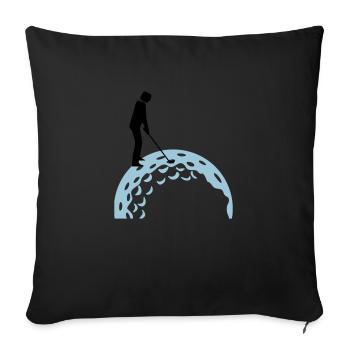 golfing (2c) - Sofakissenbezug 45 x 45 cm - Schwarz - Vorne