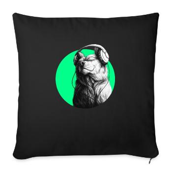 put your record on - Sofakissenbezug 45 x 45 cm - Schwarz - Vorne