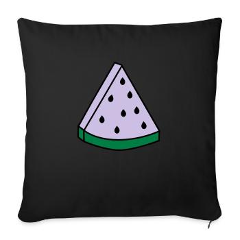watermelon - Sofa pillowcase 17,3'' x 17,3'' (45 x 45 cm) - black - Front