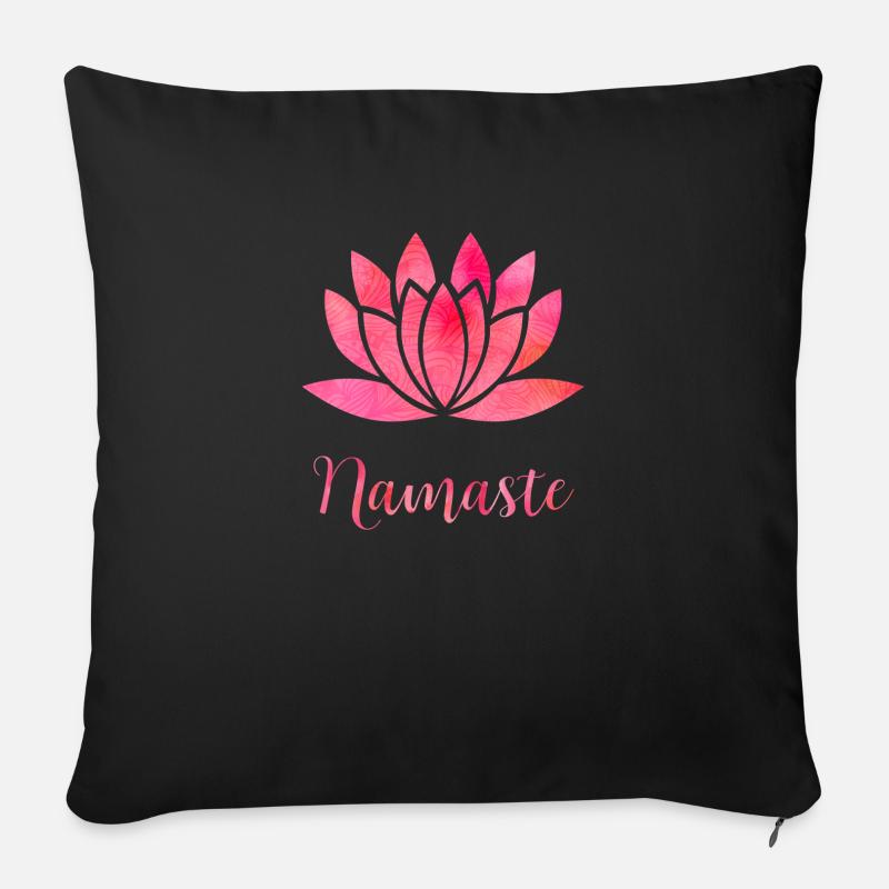 Namaste - Sofakissenbezug 45 x 45 cm - Schwarz