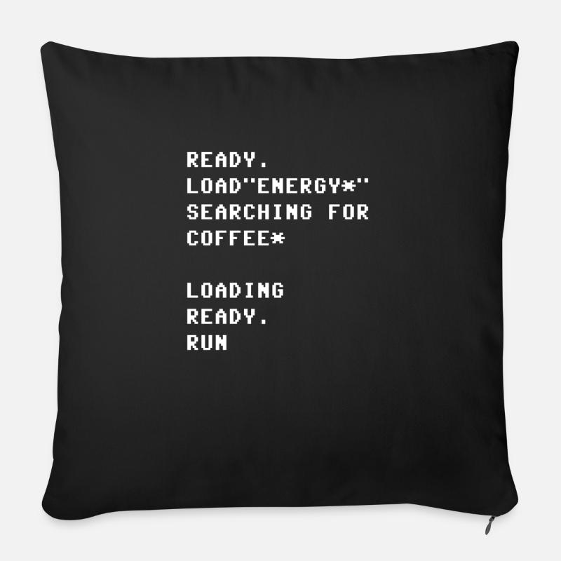 Ready Load Run - Sofakissenbezug 45 x 45 cm - Schwarz
