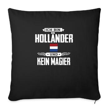 Ich bin Holländer - Sofakissenbezug 45 x 45 cm - Schwarz - Vorne