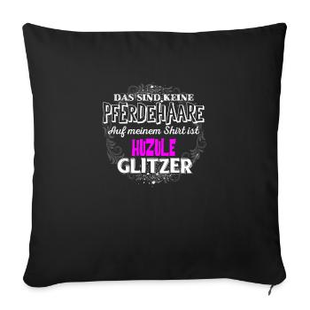HUZULE - Glitzer - Sofakissenbezug 45 x 45 cm - Schwarz - Vorne