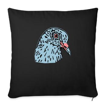 pigeonnot - Sofa pillowcase 17,3'' x 17,3'' (45 x 45 cm) - black - Front