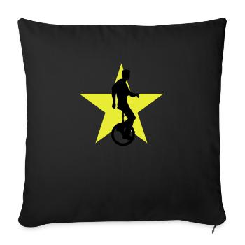 einradfahrer_2c - Sofa pillowcase 17,3'' x 17,3'' (45 x 45 cm) - black - Front