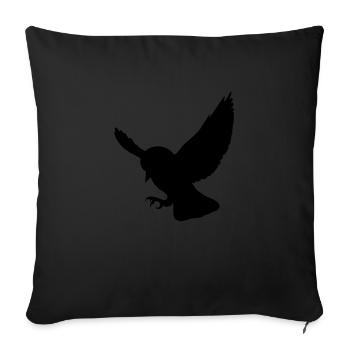 fliegender Vogel - Sofa pillowcase 17,3'' x 17,3'' (45 x 45 cm) - black - Front