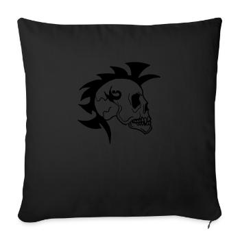 Skull - Housse de coussin décorative 45 x 45 cm - noir - Devant