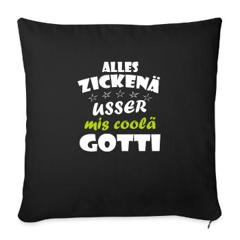 coole gotti - Housse de coussin décorative 45 x 45 cm - noir - Devant