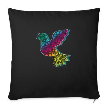 Friedenstaube Verlauf DDP - Sofakissenbezug 45 x 45 cm - Schwarz - Vorne