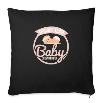 Baby Toddler Birth Gift Father Mother Aunt - Sofa pillowcase 17,3'' x 17,3'' (45 x 45 cm) - black - Front