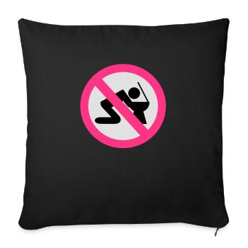 Alkohol - Sofakissenbezug 45 x 45 cm - Schwarz - Vorne