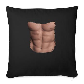 body builder © - Sofa pillowcase 17,3'' x 17,3'' (45 x 45 cm) - black - Front
