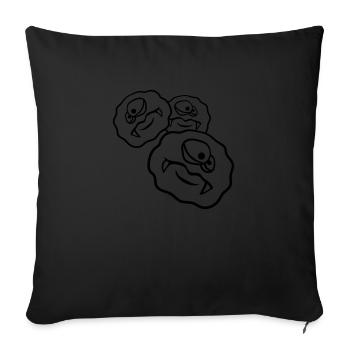 3 many round circle bacterial virus cell glibber sc - Sofa pillowcase 17,3'' x 17,3'' (45 x 45 cm) - black - Front