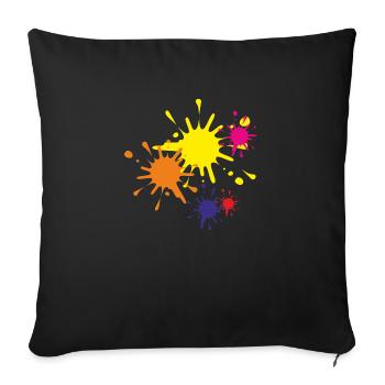 Klecks Farbklecks Maler Künstler Geschenkidee - Sofakissenbezug 45 x 45 cm - Schwarz - Vorne