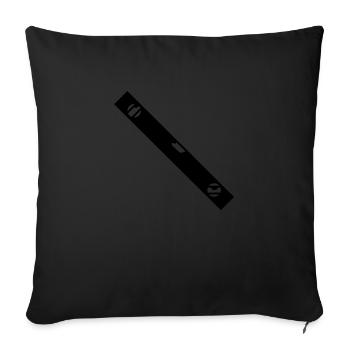 level for bricklayer_g1 - Sofa pillowcase 17,3'' x 17,3'' (45 x 45 cm) - black - Front