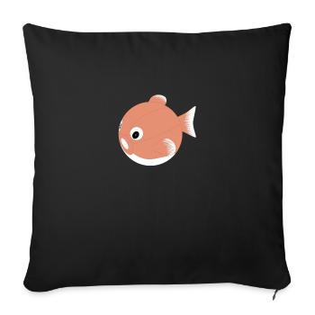 Japan Fisch - Sofakissenbezug 45 x 45 cm - Schwarz - Vorne