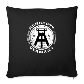 Ruhrpott Germany Logo - Sofakissenbezug 45 x 45 cm - Schwarz - Vorne