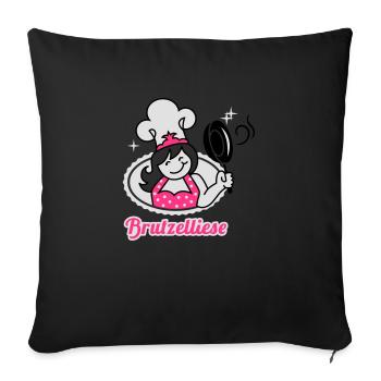 Cook - kitchen - cooking - grilling - barbecue - - Sofa pillowcase 17,3'' x 17,3'' (45 x 45 cm) - black - Front