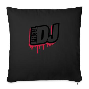 official_dj_fj2 - Sofa pillowcase 17,3'' x 17,3'' (45 x 45 cm) - black - Front
