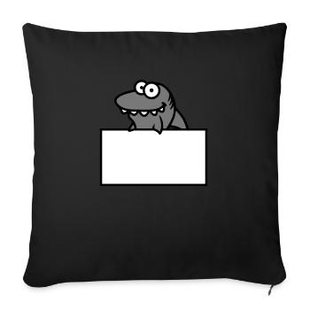 hai shield funny frame wall show comic cartoo - Sofa pillowcase 17,3'' x 17,3'' (45 x 45 cm) - black - Front