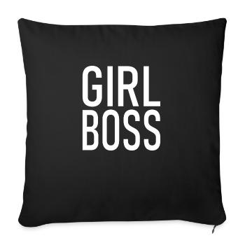 Fille Boss - Enfant - Fille - Fille - Princesse - Housse de coussin décorative 45 x 45 cm - noir - Devant