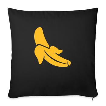 Banane - Sofakissenbezug 45 x 45 cm - Schwarz - Vorne