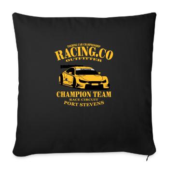 Touring-Car Racing - Housse de coussin décorative 45 x 45 cm - noir - Devant
