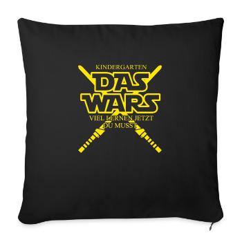 Inscription à l’école, jardin d’enfants qui apprend, il faut apprendre - Housse de coussin décorative 45 x 45 cm - noir - Devant